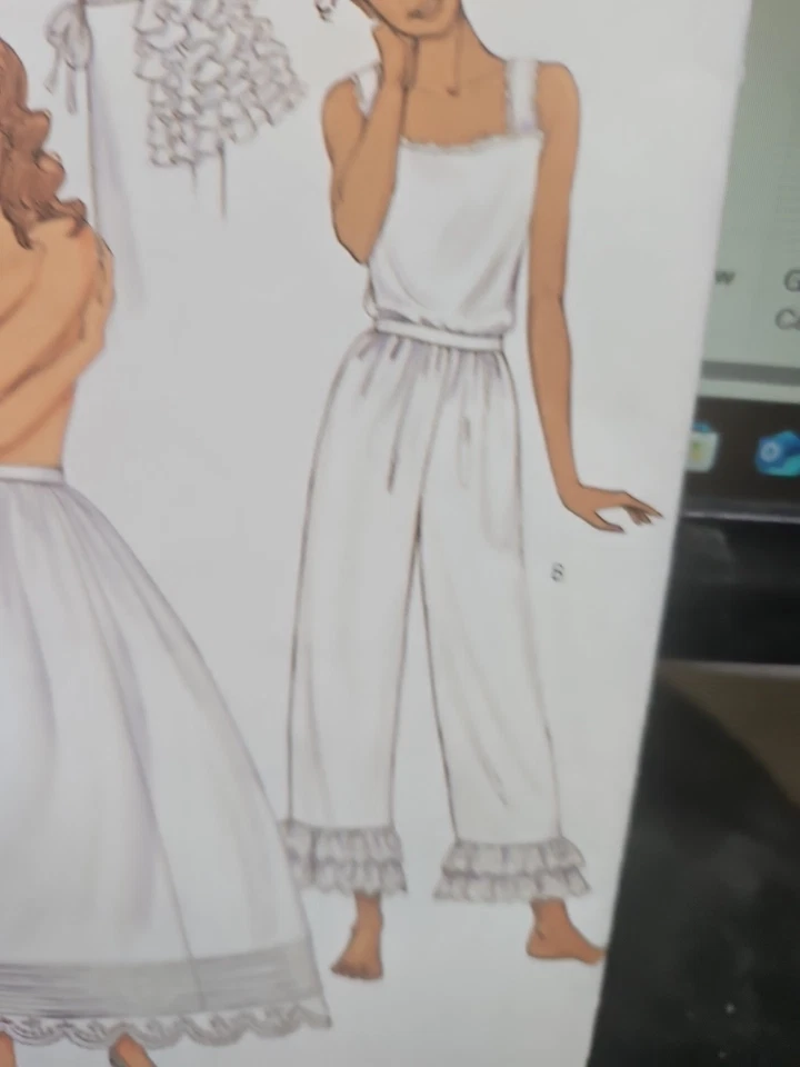 Uncut PATTERN for VICTORIAN UNDERWEAR OR CIVIL WAR UNDERWEAR Sizes 6-8-10 - Image 4 of 4