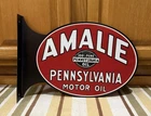 Amalie Motor Oil Flange Sign Pennsylvania Double Sided Vintage Style Wall Decor