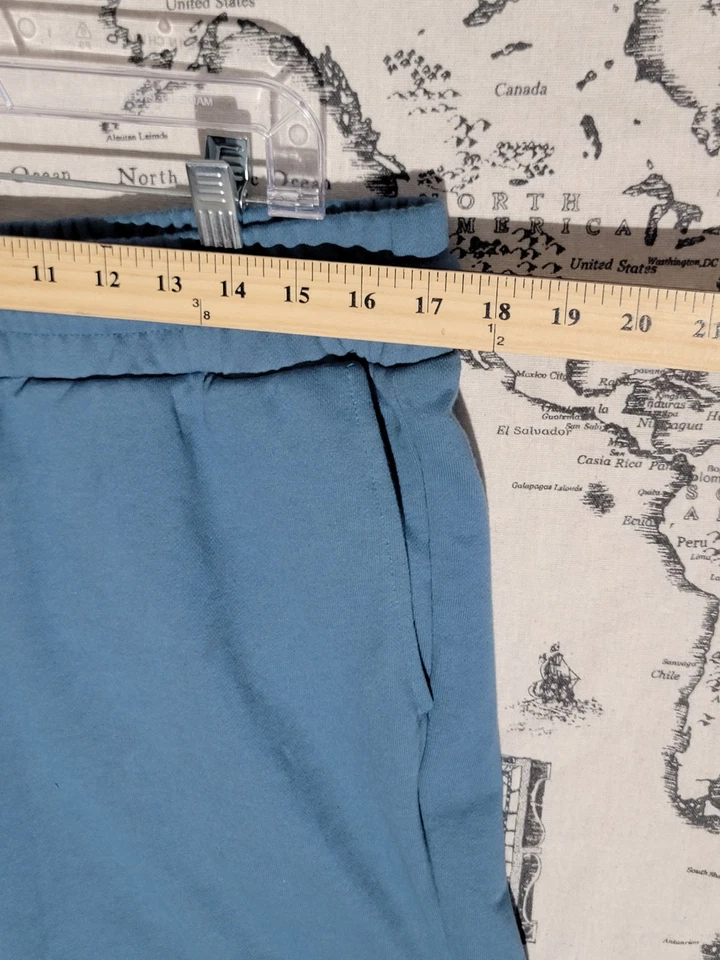 Pantalones Cortos H&M Para Hombre Grandes Azul Calce Regular 58% Algodón 42% Poliéster Informales Salón Foto 2 de 4