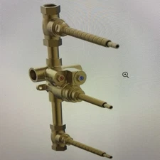 Phylrich 1-148 3/4" Thermostatic Valve with Two 3/4" Volume Controls BRASS -New