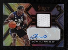 2022 Panini Select Rookie Jersey 199/199 Bennedict Mathurin #RJA-BNM Auto 01w3