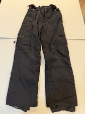 Bamboo By Fera Snow Pants Girls Size 16 Black Snowboard Ski Pants Nylon