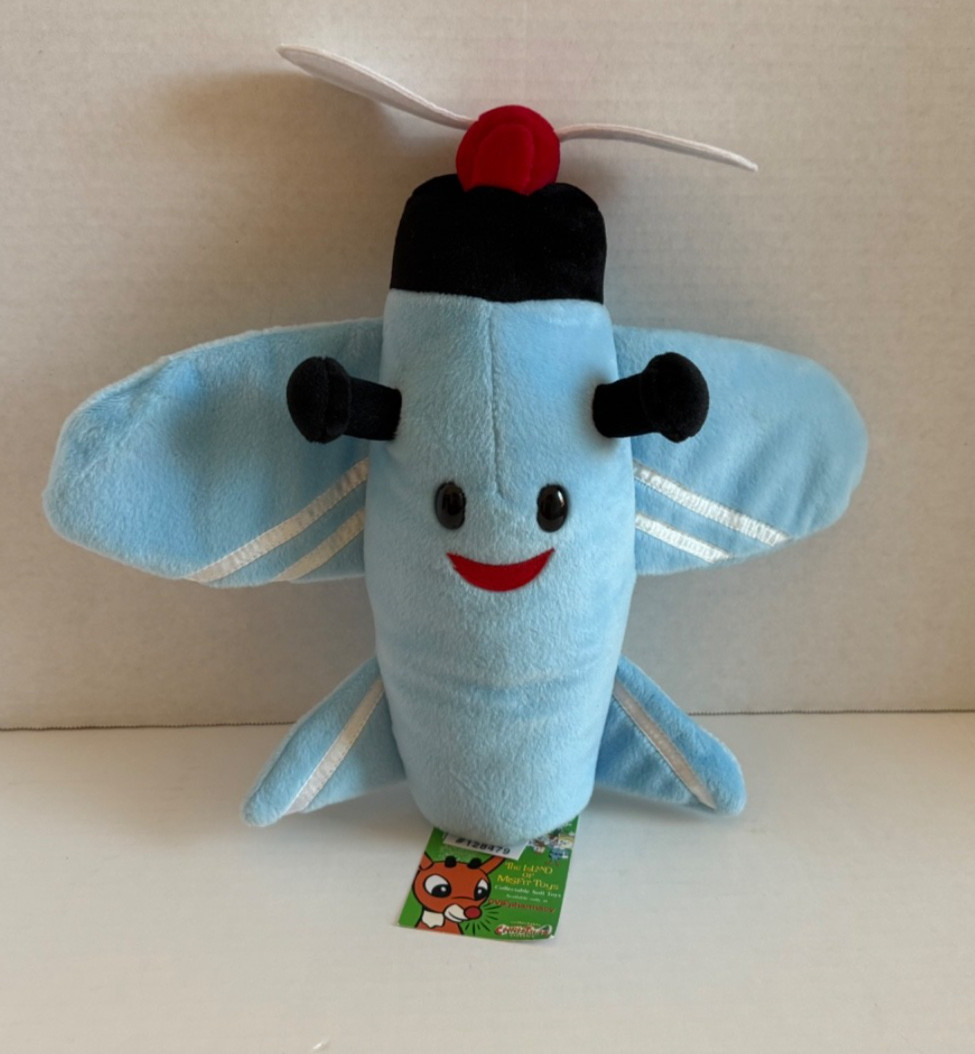 NWT CVS Rudolph Red Nosed Reindeer Misfit Toys 13" Plane Plush Blue Airplane