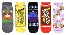 Willy Wonka and The Chocolate Factory Juniors/Womens 5 Pack Ankle Socks
