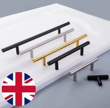 Modern Black/Gold kitchen Cupboard Cabinet Handles Solid Drawer Handle - T bar