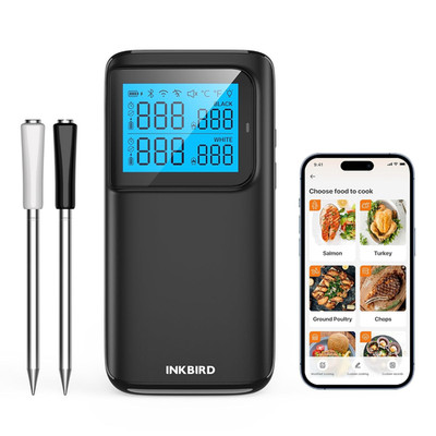 Wireless Dual Mode Multi-Sensor Meat Thermometer, Wifi 5G and Bluetooth 5.4 Conn