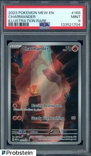 2023 Pokemon Mew En #168 Charmander Illustration Rare PSA 9 MINT