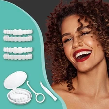 2 Pairs Snap on Dentures for Women & Men, Comfortable & Confident Smile,... 