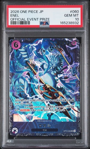 2026 ONE PIECE JAPANESE PROMOS OFFICIAL EVENT PRIZE #060 ENEL PSA 10
