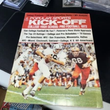 1972 John Hufnagel Penn State Popular sports Kick off football magazine 🔥