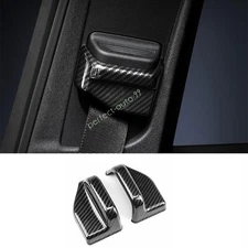 For Benz GLC 250 300 AMG 2016-2022 Carbon Fiber Seat Belt Adjust Cover Textured