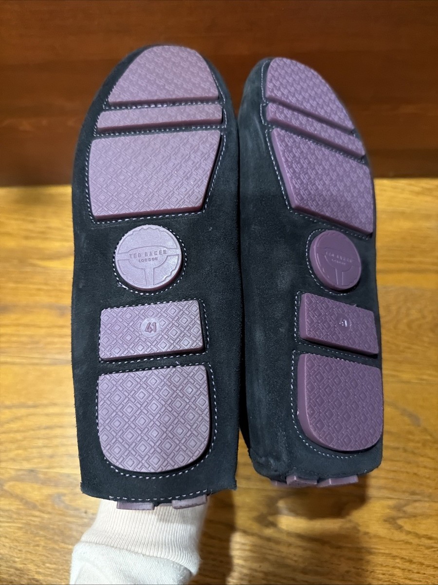 NEW Ted Baker London Navy Suede Leather Tassel Driver  display picture 3