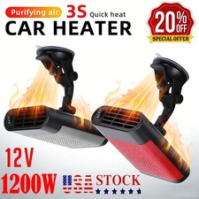 1200W Portable Electric Car Heater 12VDC Heating Fan Defogger Defroster Demister