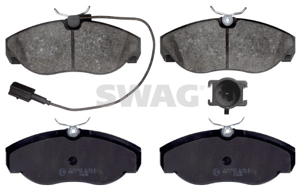 Vorderachse Swag 70 91 6391 Bremsbelagsatz, Scheibenbremse FüR CitroËN,Fiat,Peug-image