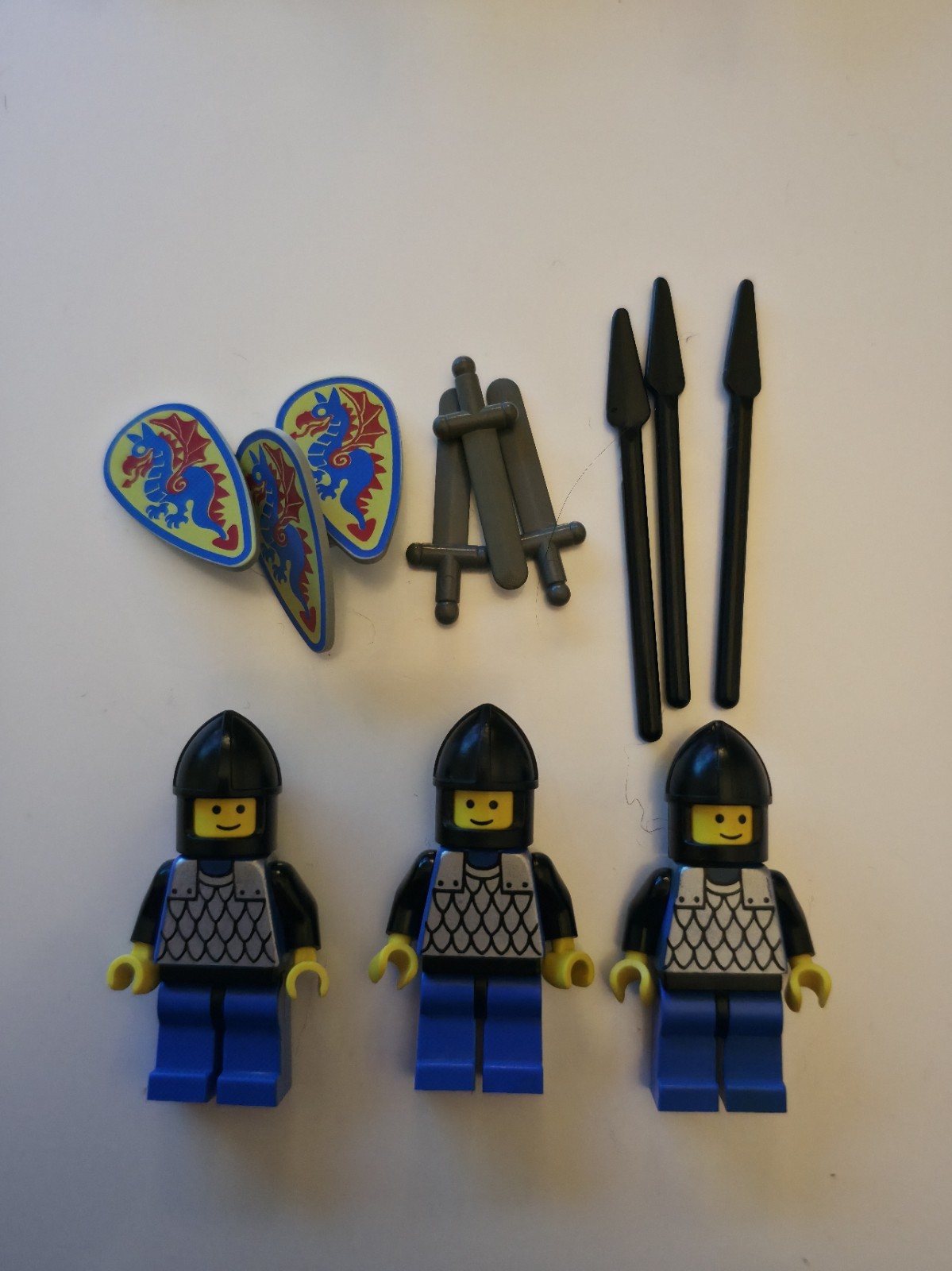 Vintage LEGO Castle Black Knights Minifigures and Accessories Bundle