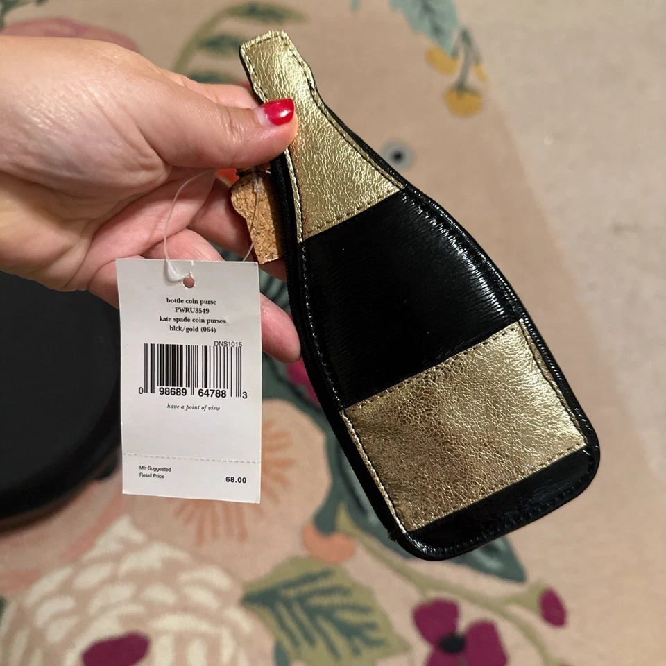 Monedero botella champán Kate Spade Pop, Fizz, Clink nuevo con etiquetas Foto 2 de 3