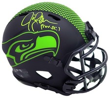 Jim Zorn Signed Seattle Seahawks Eclipse Black Speed Mini Helmet MCS Holo