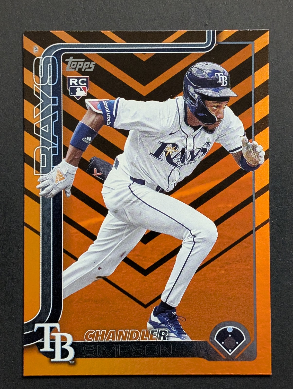 2025 Topps Update #US277 Chandler Simpson Tampa Bay Rays Holiday Rookie
