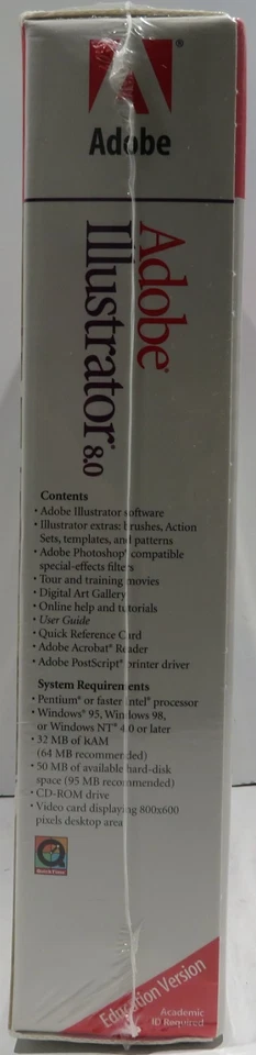 Adobe Illustrator 8.0 Windows Version with Disks, Serial Number, Manual RARE - Image 2 of 4