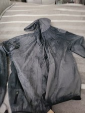 Women's Nike Trail Light Weight Jacket Size Medium Black/ Grey Hooded Full Zip