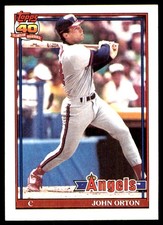 John Orton 1991 Topps #176 California Angels MLB READ FREE SHIPPING AutographDen