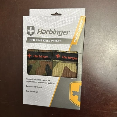 New Harbinger Camouflage Red Line Knee Wraps Competition Grade Extended 78" Camo - Image 1 of 4