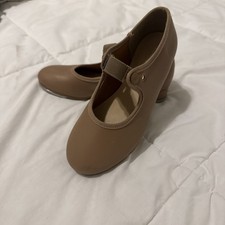 So Danca Tan Tap Shoes Dance Class Girls Youth Size M 11.5 Snap Closure great