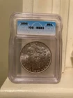1890 Morgan silver dollar ICG MS61