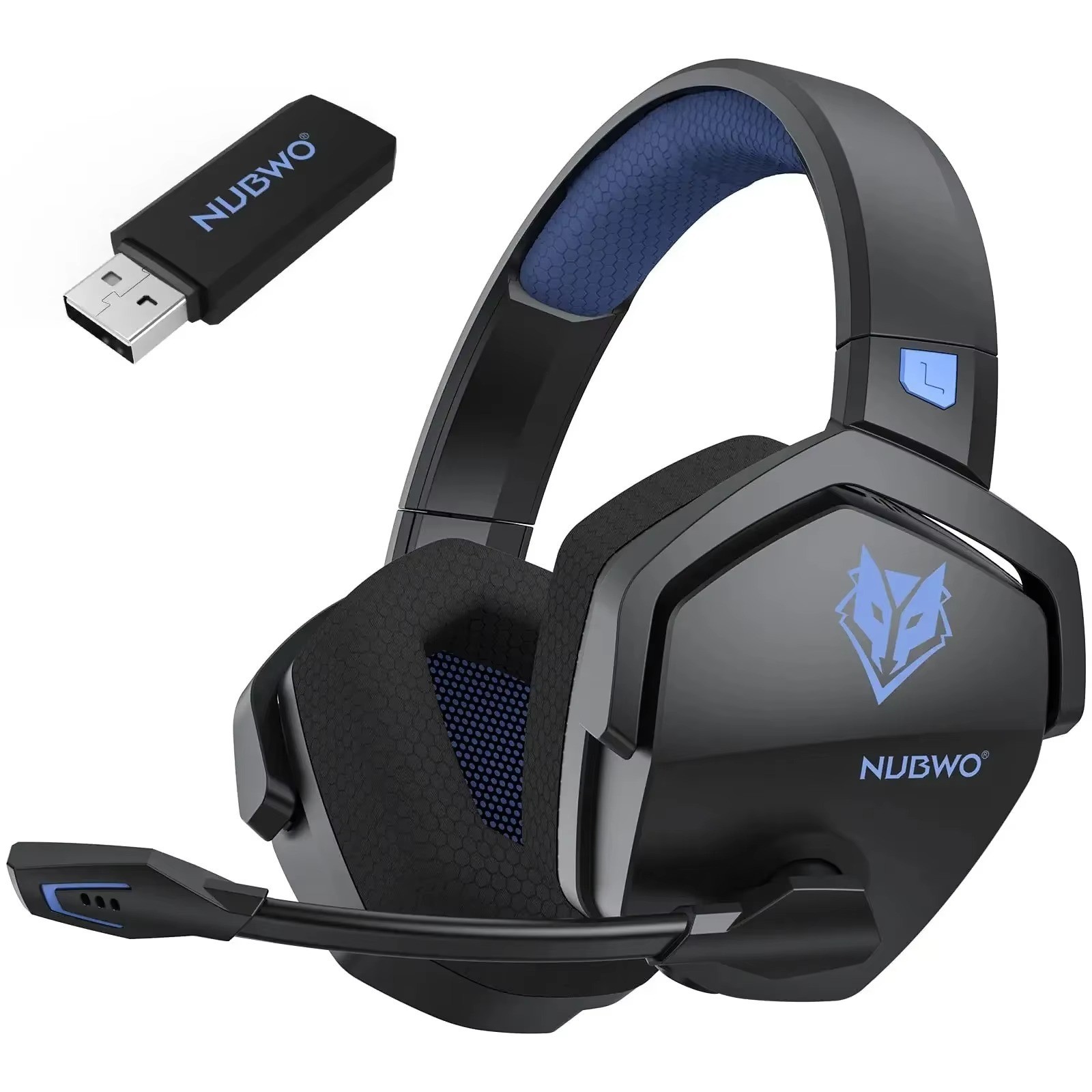 NUBWO G06 Dual Wireless Gaming Headset with Mic, 2.4GHz & Bluetooth 5.3