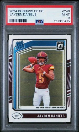 2024 PANINI DONRUSS OPTIC #248 JAYDEN DANIELS ROOKIE RC PSA 9