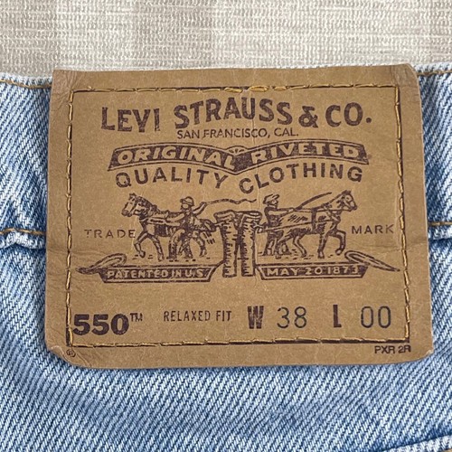 VINTAGE Levi Strauss 550 Relaxed Fit Mens Denim Shorts Size 38 Orange Tab 1998 - 第 8/9 張圖片