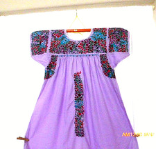 AUTHENTIC VINTAGE OAXACA "LITTLE PEOPLE" HAND EMBROIDERED MAXI DRESS