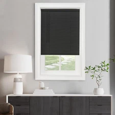 Cordless Light Filtering Mini Blind - 28 Inch Width, 48 Inch Length, 1" Slat Siz