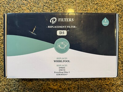 3 Replacement Filters Coach CF3 D3 Refrigerator Whirlpool brand new
