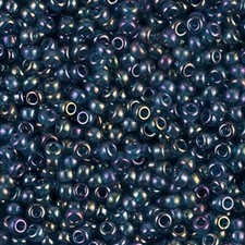 Miyuki Round Seed Beads Size 11/0 Montana Blue Gold Luster 24 Gram Tube