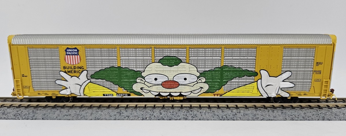 Krusty TTGX 698713 UP Multi-Max Autorack Railroad Graffiti HO 1:87