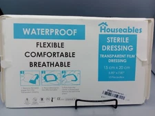 Houseables®­ Transparent Sterile Film Dressing 15 cm X 20 cm,  10 Pieces