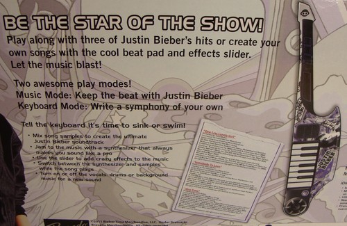JUSTIN BIEBER KEYBOARD GUITAR PAPER JAMZ NEW SEALED - Picture 6 of 9