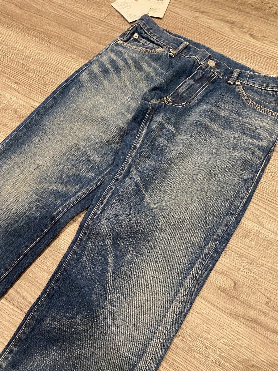 NWT Visvim Social Sculpture Indigo 04D5 Damaged Slim Fit NWT Visvim Social Sculpture Indigo 04D5 Damaged Slim Fit