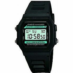 Casio W-86-1VQES Men's Chronograph Watch - Black for sale online