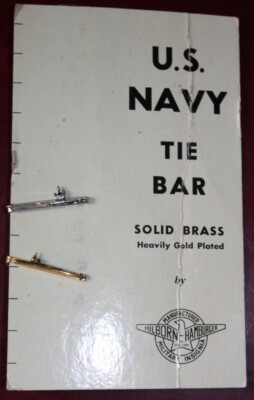 U.S. Navy Tie bars (2) on original display