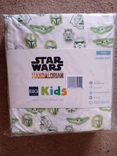 Star Wars: The MANDALORIAN 3 Piece TWIN SHEET SET BABY YODA Microfiber NEW
