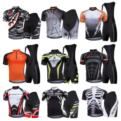 Herren Atmungsaktiv Radfahren Radtrikot Fahrradtrikot + Radhosen Kurzarm Jersey