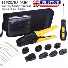 Ratchet Crimper Wire Plier Crimping Tool Cable Electrical Terminal Pliers 8 Dies