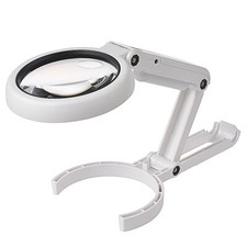 Magnifying Glass 8 LED Reading Light 5X 11X Jewelry Magnifier Handheld Standing