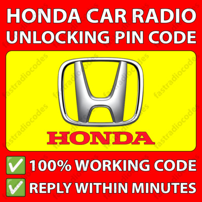  HONDA RADIOSCHLÜSSEL ENTSPERRPIN CODE CIVIC JAZZ ACCORD HR-V CRV SAMMELT PILOT 