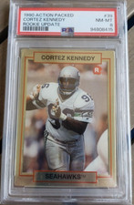 1990 Action Packed Rookie Update Cortez Kennedy RC Card PSA 8 NM-MT #39 c. rookie card picture