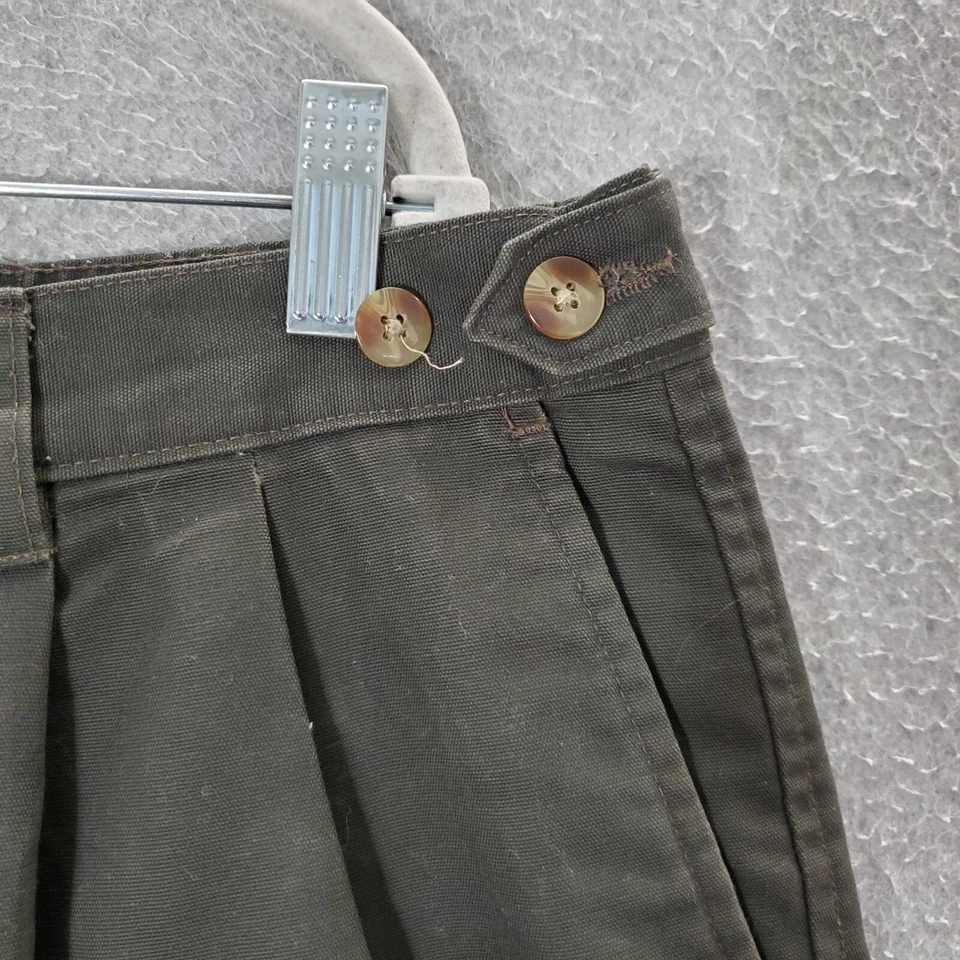 Pantalones Cortos De Colección Savane Hombres 38 Oliva Chino Plisado Aire Libre Senderismo Y2K Foto 4 de 4