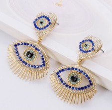 BLUE EVIL EYE Fashion Jewelry Design EARRINGS Protection