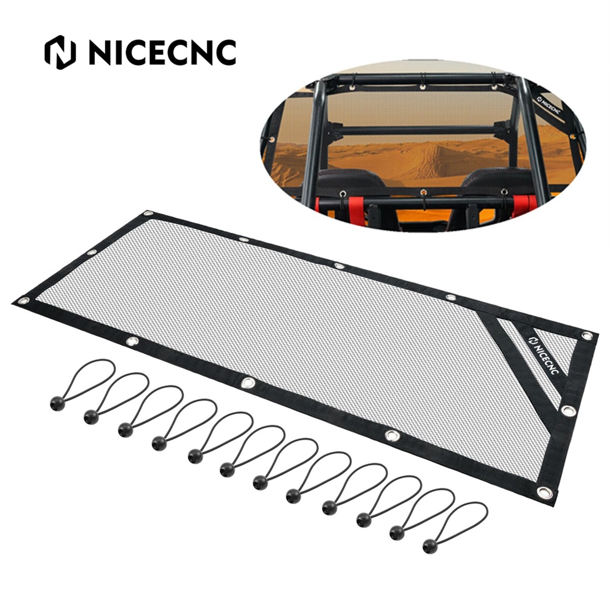 Rear Window Net Sunshade Mesh Protection For Polaris RZR 800 08-14